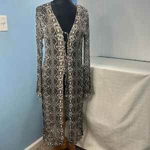 Letarte Handmade 100% silk kimono Duster /cardigan  size S